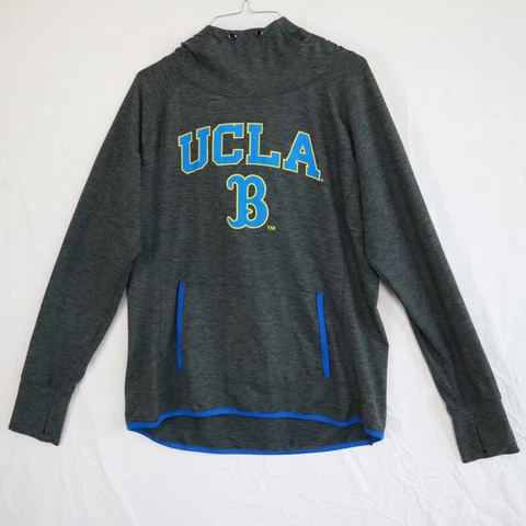 UCLA Bruins Hoodie Mens Large Colosseum Activewear Pullover Gray Long Sleeve Cover
