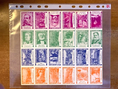 Brazilian Historical 1939 Worlds Fair (?) Amoco (?) (24) Stamp Sheet (#16) - Image 1 of 4