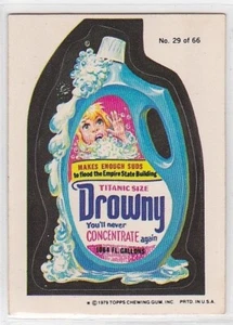 Tarjeta coleccionable de colección Wacky Packages Drowny (Downy Spoof) de 1970 c.1979 - Imagen 1 de 2
