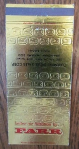 BIRMINGHAM, ALABAMA MATCHBOOK MATCHCOVER: FARR en CUMMINS DIESEL SALES CORP. -E - Imagen 1 de 2