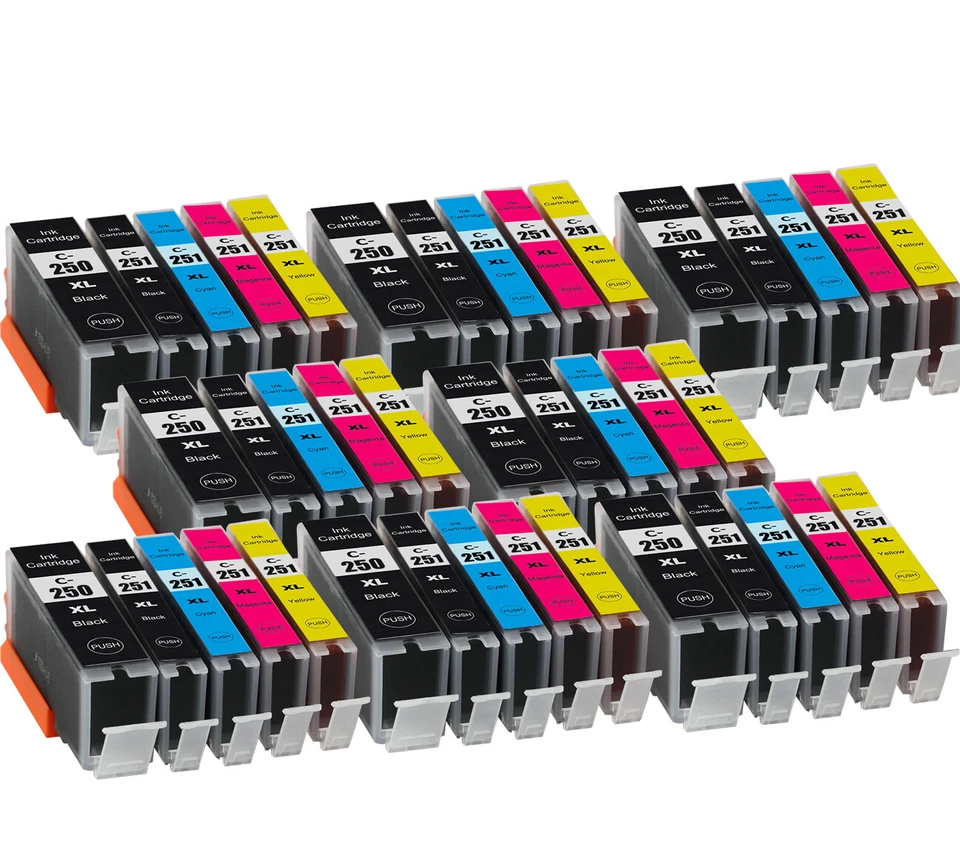 40PK PGI250 CLI251 XL Printer Ink Replacment for Canon MG5420 iX6820 MG5522 - Image 1 of 1
