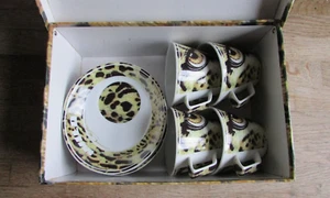 Cheetah 4 Coffee Mug Set Wild Cafe - Picture 1 of 8