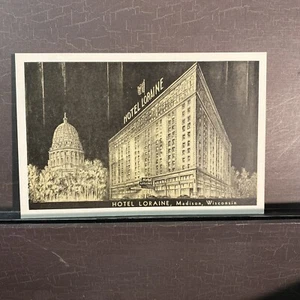 HOTEL Loraine Madison Wisconsin WI Walter Schroeder Lumitone Vintage Postcard - Picture 1 of 4