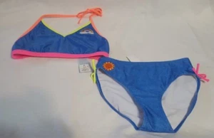 New Girl's Cat & Jack Blue 2 Piece UPF 50+ Swimsuit Swimwear Children's Size XL - Picture 1 of 2