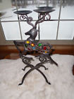 Wrought Iron W/jewels Reindeer 3 Candle Holder 20" Stand Pier 1 Very Nice