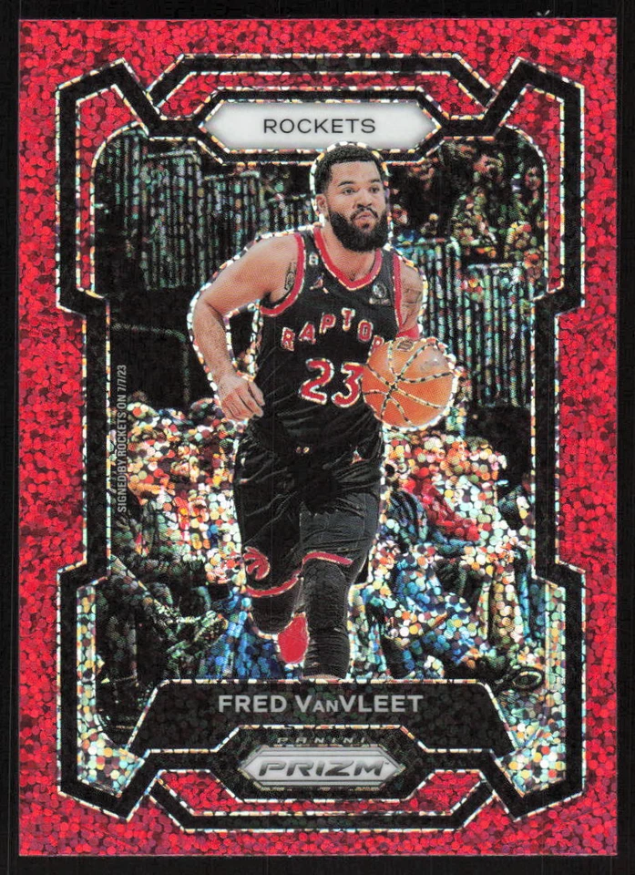 2023-24 Panini Prizm Red Sparkle #97 Fred VanVleet Houston Rockets Raptors - Image 1 of 2
