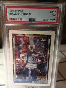 1992 Topps Shaquille O'Neal Rookie Card Near Mint PSA 7 Magic Lakers HOF - Bild 1 von 2