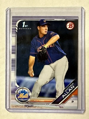 Matthew Allen RC 2019 Bowman Draft #BD48 1st Bowman Rookie Mets - Image 1 of 2