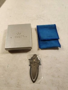 WALLACE 925 Sterling Silver Vintage Ornate Bookmark New Old Stock With Box - Picture 1 of 9
