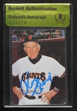 1991 San Francisco Giants Stadium Giveaway Roger Craig BAS Certified BAS Encased