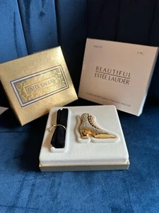 ESTEE LAUDER SOLID PERFUME COMPACT VICTORIAN STYLE BOOT BEAUTIFUL FRAGRANCE - Picture 1 of 13
