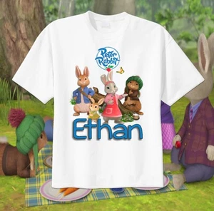 PETER RABBIT Cottontail Custom T-shirt Personalize tshirt Birthday gift, Tv show - Picture 1 of 2
