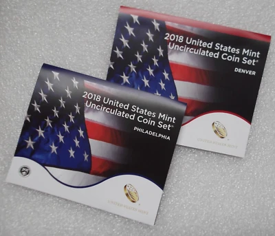 2018 P & D US Mint Uncirculated Coin Set Original Government Packaging With COA - Image 1 of 3