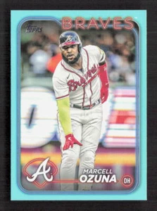 Esclusiva 2024 Topps Series 2 Marcell Ozuna #518 Aqua Fanatics - Foto 1 di 2
