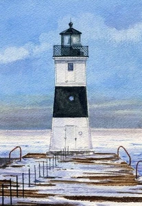 Tarjetas de notas de Presque Isle North Pier (Pierhead), Lake Erie, Pennsylvania - Imagen 1 de 2