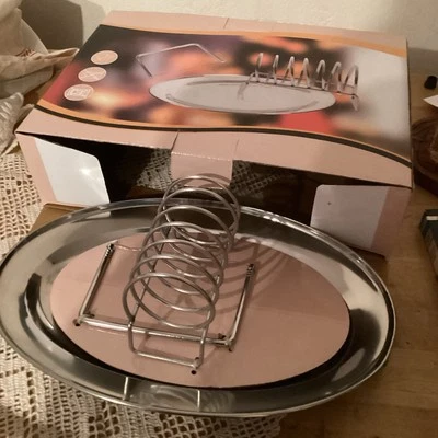 Service À foie Gras Neuf Inox Plateau 20x30 Lyre Porte Toast - Photo 1/4