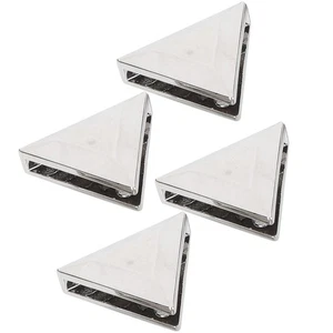 4 Sets Metal Triangle Buttons DIY Jeans Luggage Bag Decor Buckle - Picture 1 of 12