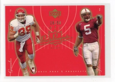 2003 Upper Deck Pros & Prospects #157 Teyo Johnson / Tony Gonzalez Gold #/50 - Image 1 of 2