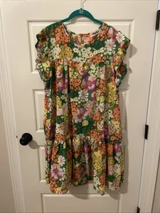 Haptics Boutique Brand Flutter Sleeve Dress With Pockets - 1X - Picture 1 of 9