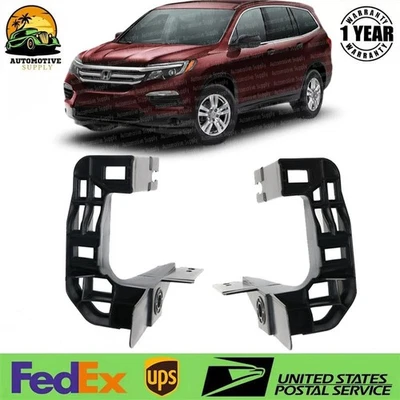 Juego de 2 soportes de parachoques delanteros izquierdo y derecho para Honda Pilot 2016-2018 Foto 1 de 4