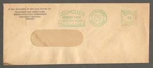 Canadá Cubierta Pictórica Medidor Verde Cancelar 1942 Ontario Cámara de los Comunes [935 - Imagen 1 de 1