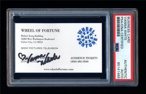 VANNA WHITE SIGNED WHEEL OF FORTUNE BUSINESS CARD MINT PSA/DNA AUTOGRAPHED - Picture 1 of 1