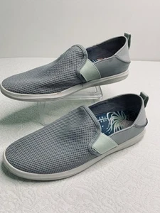 OLUKAI Sz 8 Haleiwa Slip-on Mesh Loafers Flip Down Heel Beach Shoe - Grey/Moss - Picture 1 of 11