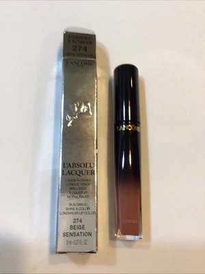 Lancome 274 BEIGE SENSATION L’absolu Lacquer Buildable Shine Longwear Lip Color - Image 1 of 4