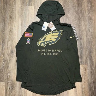 Nike Philadelphia Eagles 2025 Salute to Service Sideline Lightweight Hoodie