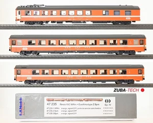 LS Models 47235 Eurofima RIC Lot de voitures voyageurs des CFF, H0 DC avec boite d'origine - Photo 1/1