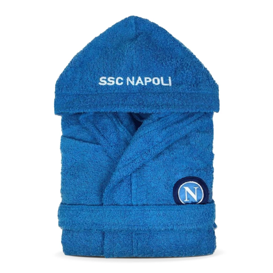 Bathrobe terrycloth child SSC NAPOLI official gift idea football 100% cotton - Image 1 of 1