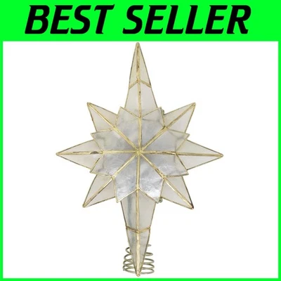Topper de árbol estrella Kurt Adler Capiz Foto 1 de 4