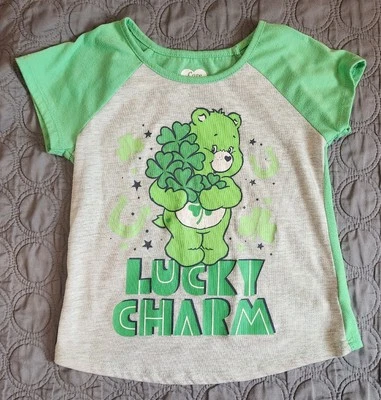 Care Bear verde amuleto de la suerte niñas talla pequeña 6 vintage años 90 Foto 1 de 3