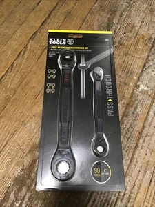 NEW - Klein Tools 68216 4-in-1 Ratcheting Wrench Set, SAE, 2 Pc. - Picture 1 of 1