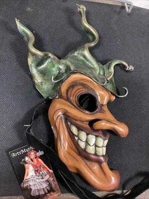 ArtsMyths Leather Mask PUNCH  Cosplay Ren Faire Masquerade leather Judy - Image 1 of 4