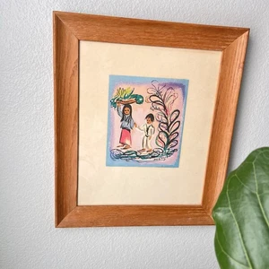 Degrazia Silkscreen Serigraph Vintage 1970'S Indian Children Native - Picture 1 of 8