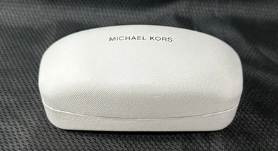 Estuche para gafas de sol Michael Kors para mujer con textura ~ blanco ~ estuche rígido usado en excelente estado Foto 1 de 4