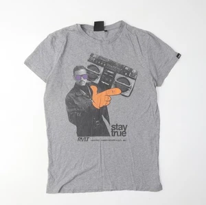 Revolution Men's Grey Graphic Cotton T-Shirt, L, Retro Style - Picture 1 of 12