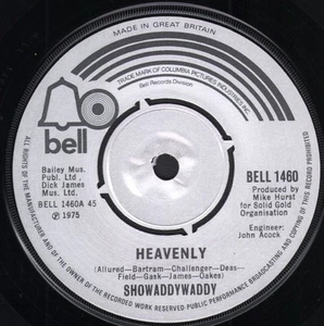 Showaddywaddy Heavenly 7" vinyl UK Bell 1975 four prong label design BELL1460 - Picture 1 of 2