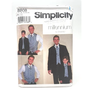 Chaqueta, chaleco, Ascot, S-L y S-XL NUEVO Simplicity 8808 para hombre y niño’s - Imagen 1 de 2