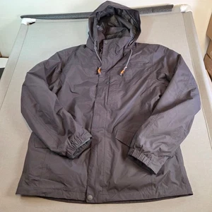 Camel Outdoor Men’s 3-in-1 Hooded Parka Jacket L Gray Zip-Out Faux Fur Liner - Picture 1 of 12