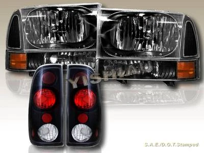 Ford F250/350 Super Duty 1999-2004 faros negros y luces traseras negras y de esquina Foto 1 de 4