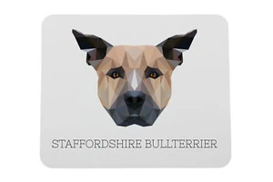 Staffordshire Bull Terriër geometrische onderlegger Art-Dog - Afbeelding 1 van 4