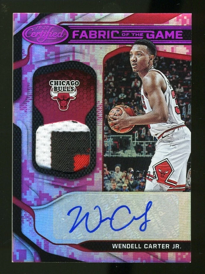 2019-20 Certified Fabric of The Game Camo WENDELL CARTER Auto/Patch /25 Bulls - Image 1 of 1