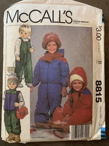 McCall's 8815 Sewing Pattern for Child Winter Jacket Vest Overalls Sz 3 - UNCUT - Picture 1 of 2