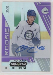 2020-21 Upper Deck Synergy Purple /35 Olli Juolevi #110 Rookie Auto RC