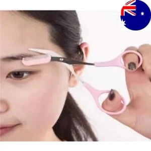 Eyebrow Trimmer Scissors Comb Shaping Grooming Makeup Women Hair Cutting Tool AU - Picture 1 of 7