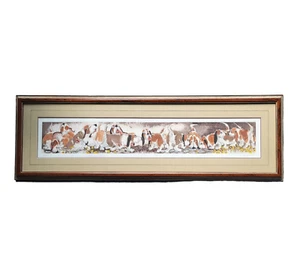 Bassett Hound Dog LE Print "Wags" by Enid Groves Signed & Numbered 110/350 - Afbeelding 1 van 6