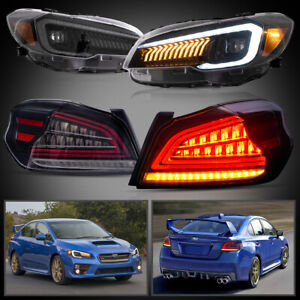 For 2015-2021 Subaru WRX/WRX STI Full LED Projector Headlights+Clear Tail Lights