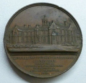 Birmingham Institute for the Blind großes Bronzemedaillon, 1851 BHM2417 - Bild 1 von 3